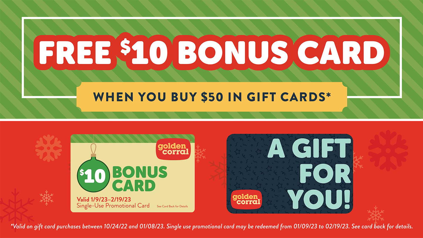 Golden Corral Holiday Gift Cards