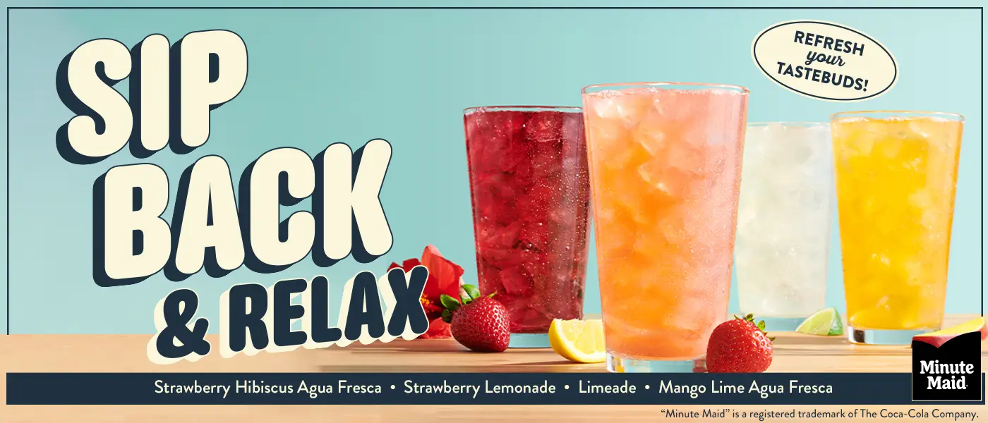 Minute Maid Beverages - Strawberry Hibiscus Agua Fresca, Strawberry Lemonade, Limeade and Mango Lime Agua Fresca