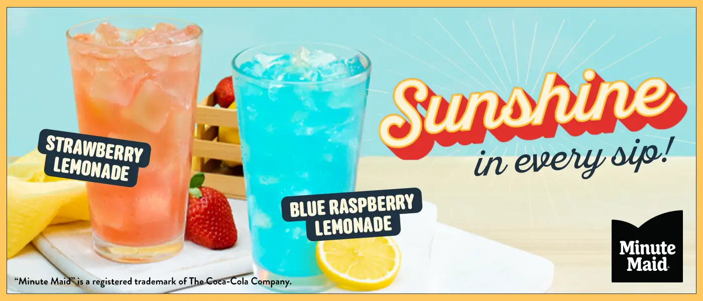 Minute Maid Beverages - Strawberry Lemonade and Blue Raspberry Lemonade