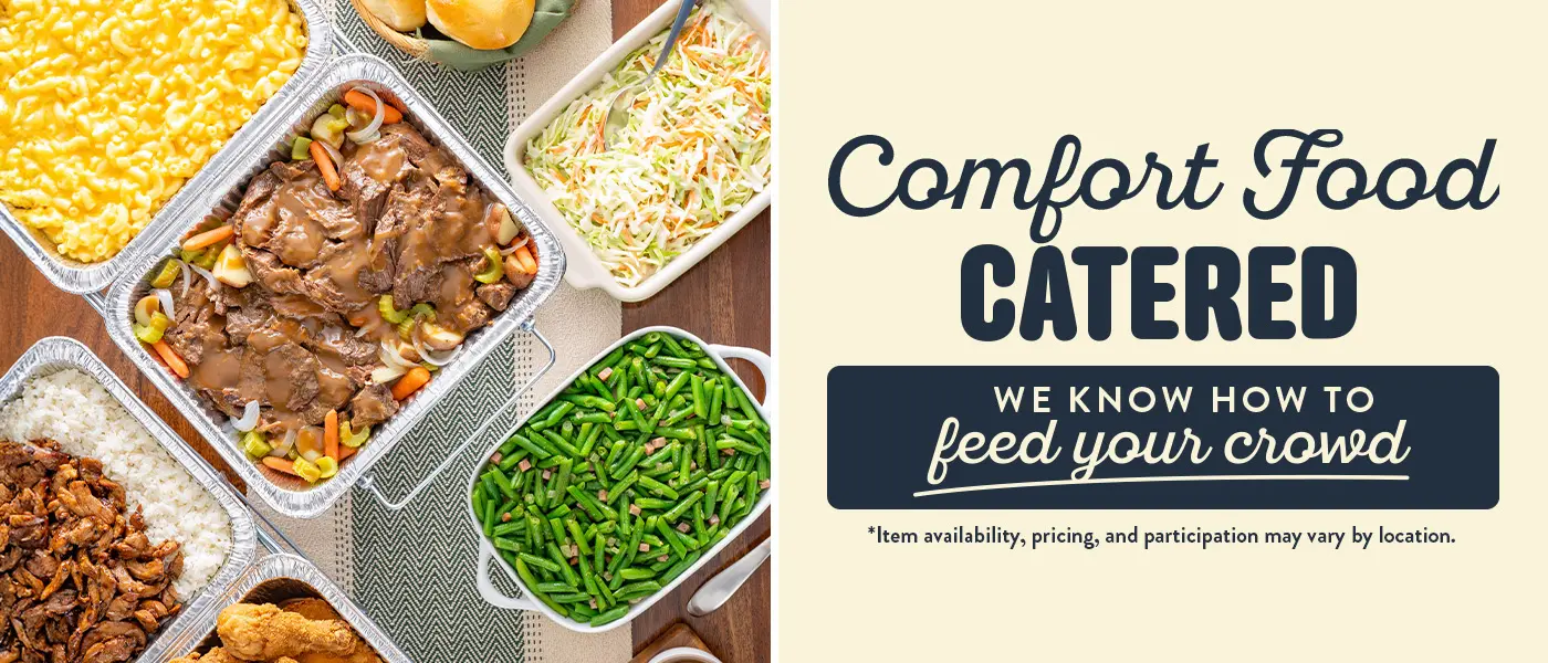 Comfort Food Catered. We know how to feed your crowd