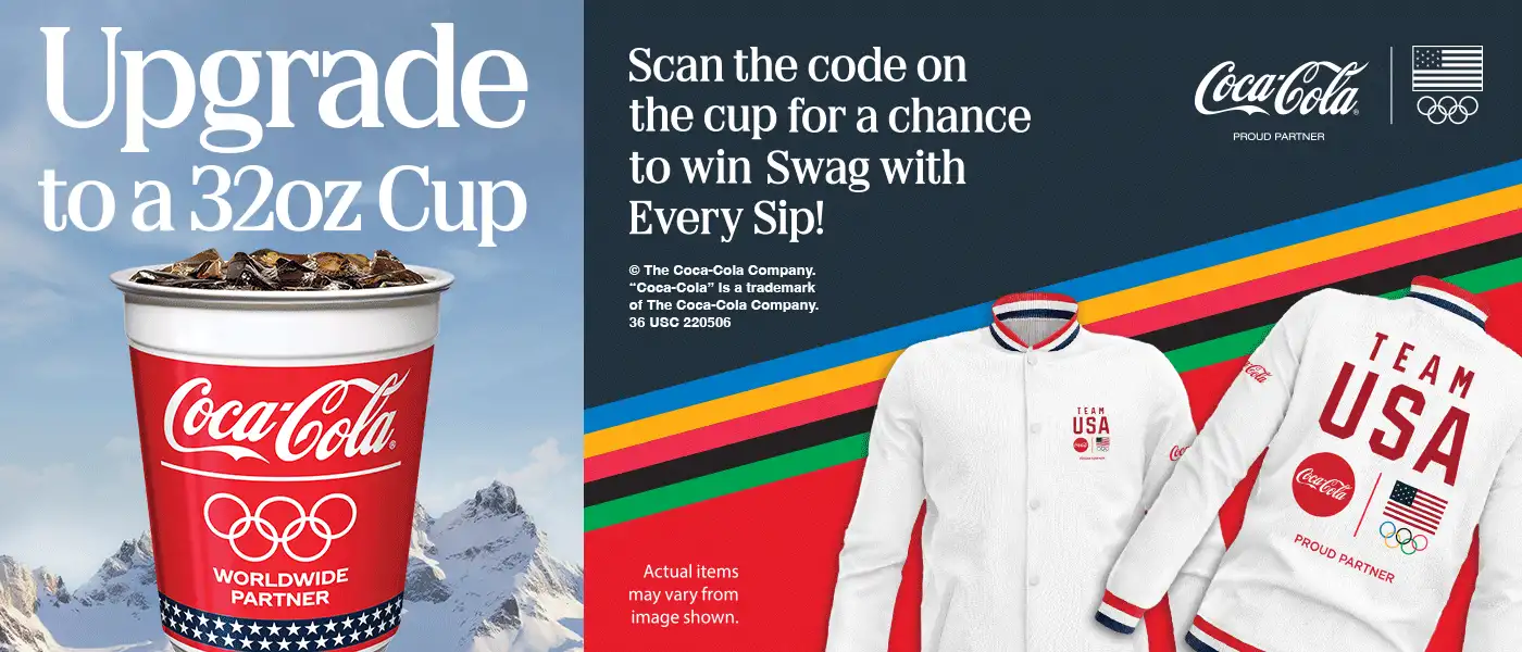 Golden Corral Special - Upgrade to a 32oz 2026 Olympics Cup for a chance to win swap