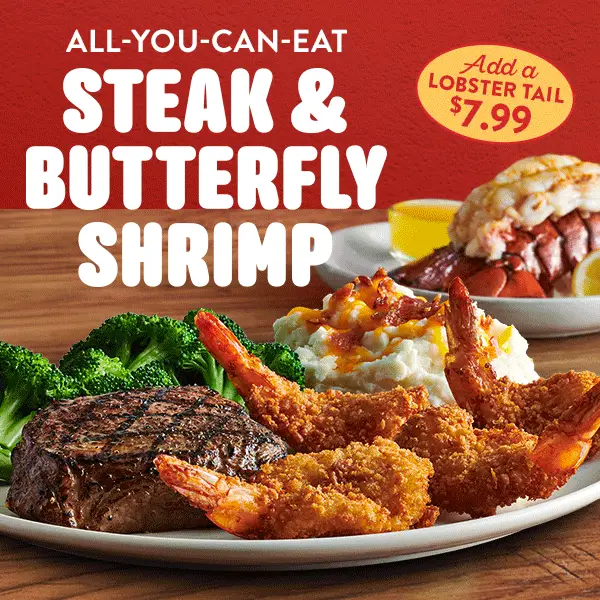 Golden Corral Special - All you can eat Steak and Butterfly Shrimp