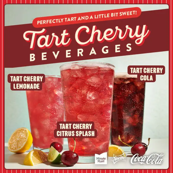 Golden Corral Seasonal Beverages - Tart Cherry Lemonade, Tart Cherry Cola, and Tart Cherry Citrus Splash