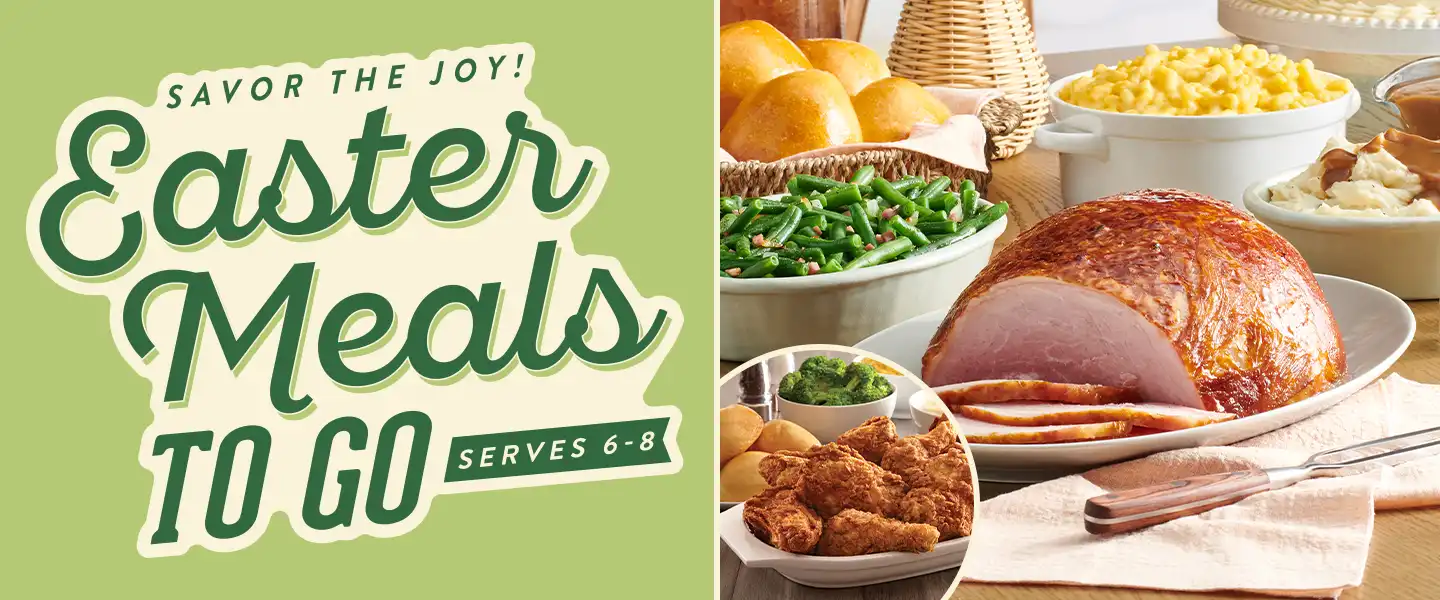 Golden Corral is offering Easter Meals to Go, serving 6-8.