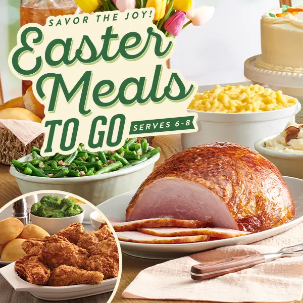 Join Golden Corral for Easter with meals to go, serving 6-8.
